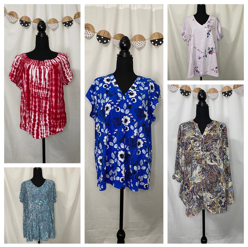 Bundle of 5 Women's Casual/Business Casual Tops | Size 2X